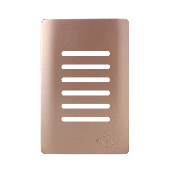 Placa 4x2 p/ 6 Interruptores ( USO ESPECIAL ) - Novara Ouro Rose Placa 4x2 p/ 6 Interruptores ( USO ESPECIAL ) - Novara Ouro Rose